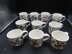Portmeirion Botanic Garden set 6 coffee cups and 4 mugs