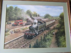 After Don Breckon 'Country Connection' railway print, framed and glazed 71cm x 91cm approx