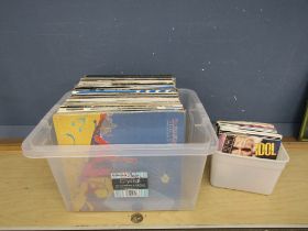 Tub of LP's to include The Beatles and The Rolling Stones and a tub of 45's