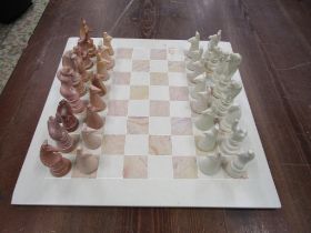 Hand carved soapstone? chess set