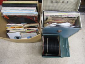 Record collection of LPs, 45's, 78's