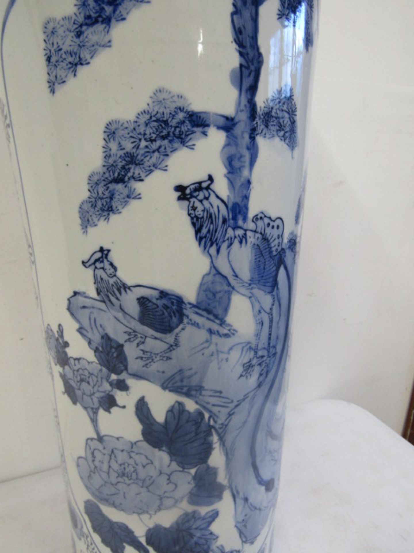 An Oriental  ceramic stick stand 62cmH - Image 2 of 5