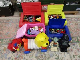 Toys to include Lego Star Wars alarm clocks, K'NEX and children's croquet set etc