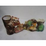 Hornsea Fauna vase and one other in same style
