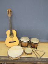 Junior guitar, drums and triangle etc