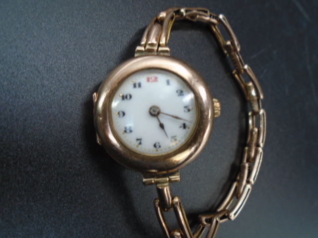 A vintage Rolex 9ct rose gold ladies coctail watch, with expanding band strap (9ct gold strap). - Image 2 of 9