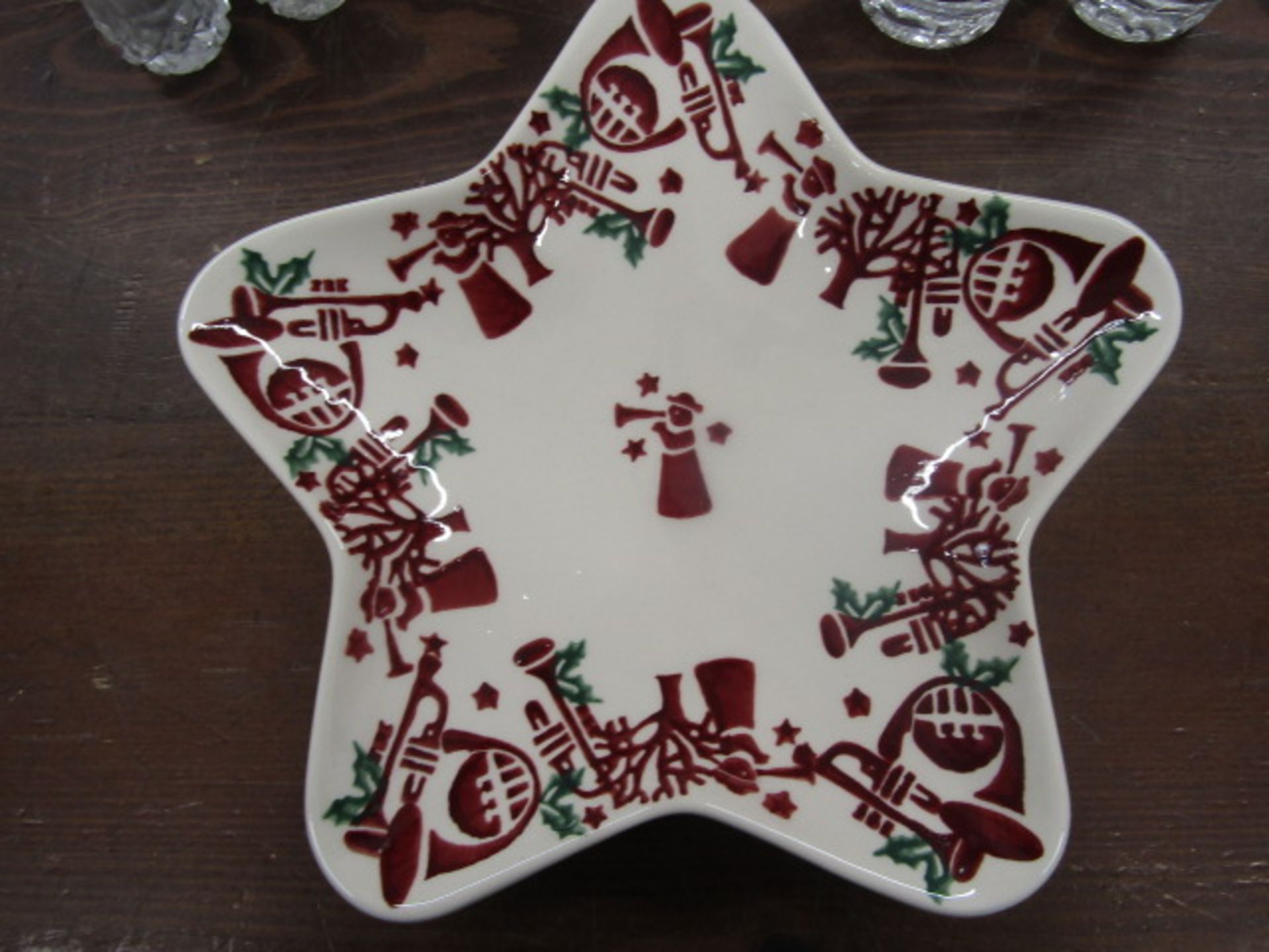 Emma Bridgewater star shaped dish, heavy crystal vase, quality cut glasses and various glassware - Image 2 of 3