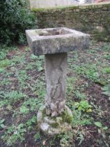 Concrete birdbath. H64cm approx