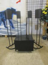 Stealth Alpha Vibe Sub Woofer and Hitachi standing speakers x 4