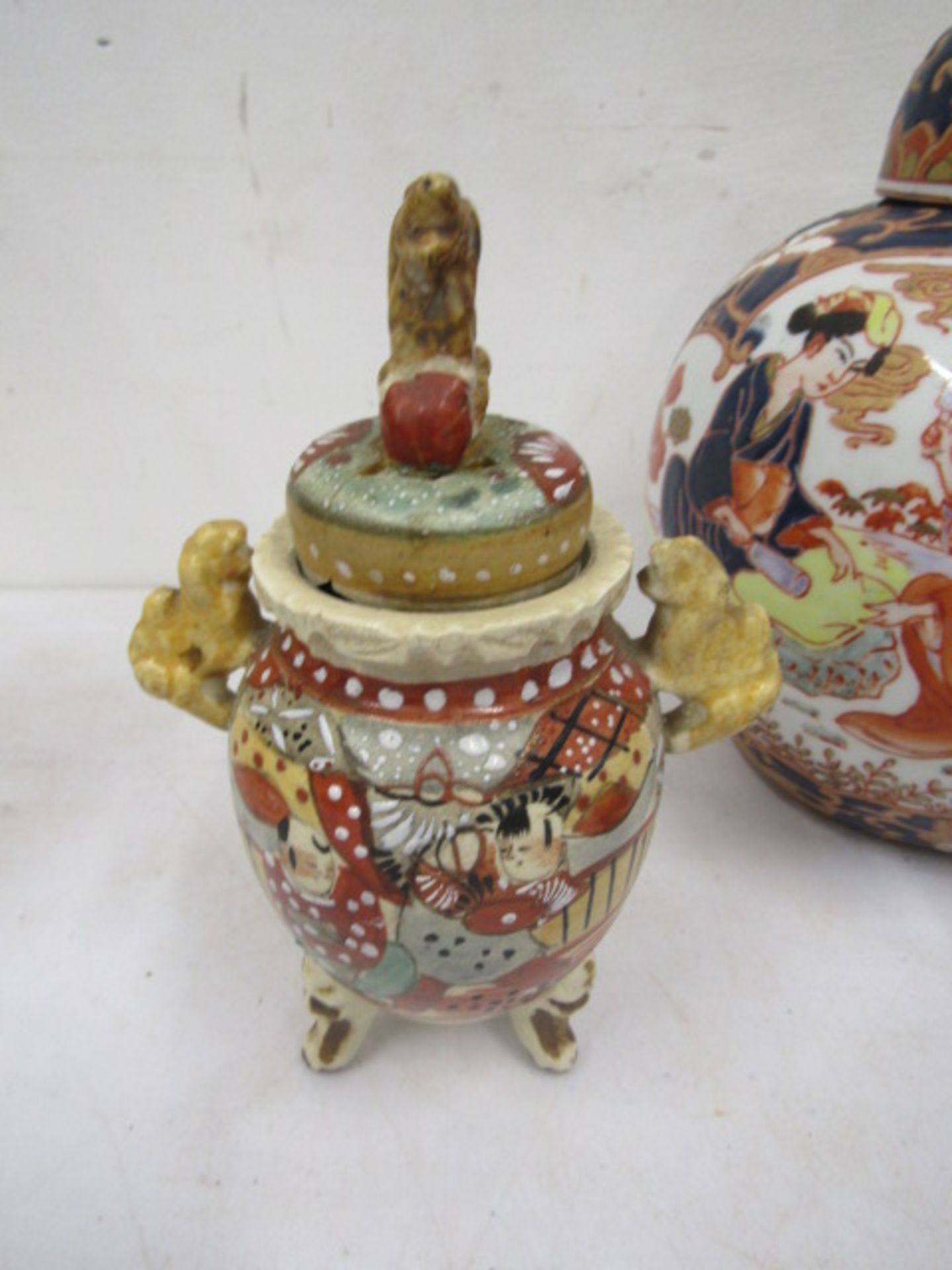 Oriental footed ginger jars and vases - Image 8 of 10