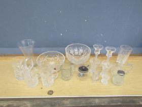 Quality glass bowls, vases and tankards etc