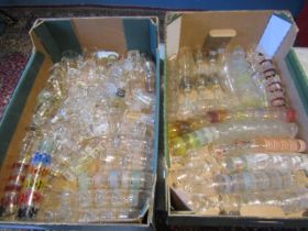 2 trays of vintage/retro shot and liquor glasses