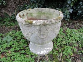 Concrete garden urn. H50cm approx