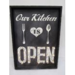 Kitchen light up sign 53x39cm