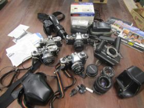 Vintage Olympus cameras and lenses