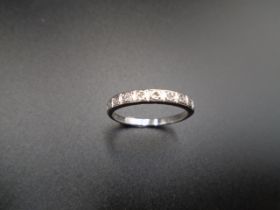 9ct white gold and diamond ring size P, 2.04g gross weight