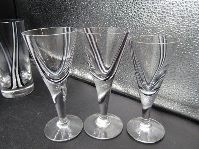 Caithness Crystal set 6 tumblers, 6 stemmed glasses 9one chipped and one smaller than others) - Image 3 of 5