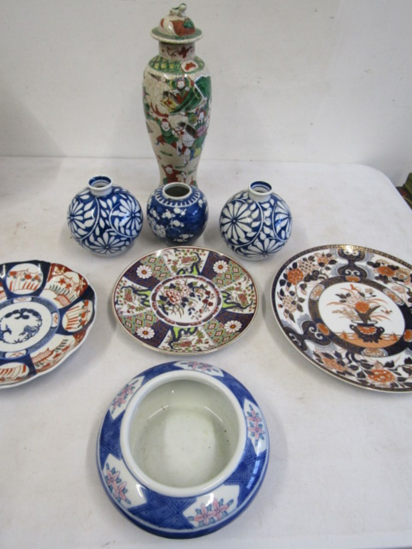 Various Chinese ceramics inc Family Rose vase