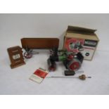 Mamod model  stationary steam roller in original box with accessories and leaflet plus a Mamod