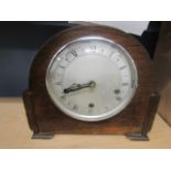 Oak cased Westminster mantle clock, working with key