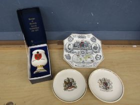 Commemorative goblet and plates