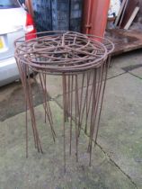 10 Blacksmith made wrought iron Peony supports