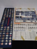 A football poster and club badge collection