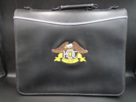 Harley Owners Group (HOG) zipped briefcase bag with shoulder strap