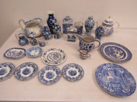 A quantity blue & white china