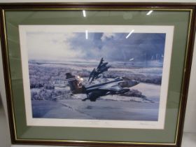 Michael Rondot 'Jaguars over Kilduff' limited edition pencil signed in margin and by crew members