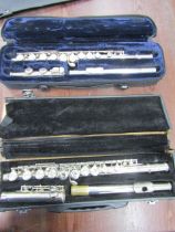 2 flutes- Trevor James TJ10 X II 9104 in case and a Gera 4 music flute in case (case a/f)