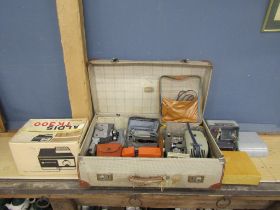 Vintage projectors, cameras, editor and screen etc (no plus, for display purposes only)