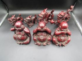 Buddha and Dragon figures