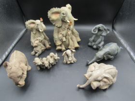 Collection of elephant figurines