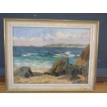 Mary Farmer seascape oil painting 47x38cm