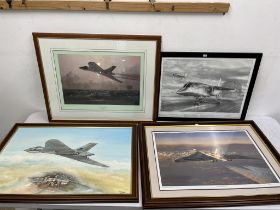 Four framed and glazed aviation prints