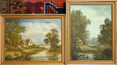 Robert Ixer (b.1941) Three Oil on canvas landscapes, all signed 'IXER' lower right. Please note that