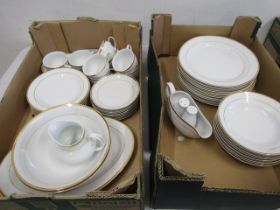 Trade winds white and gold part dinner set