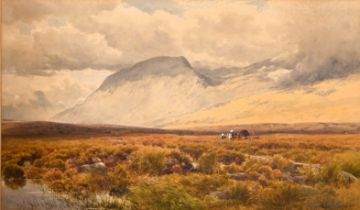 James Jackson Curnock (1839-1892) British, The Moors near Carnedd Dafydd, North Wales, framed and