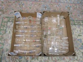 2 Trays of mostly advertising glasses