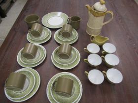 Meakin retro part coffee set and one other with Sadler coffee pot