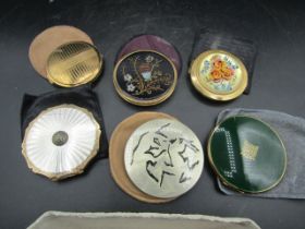 6 powder compacts inc one from The Houses of Parliament, Vogue, Strattons