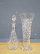 Crystal vase and decanter 38cmH