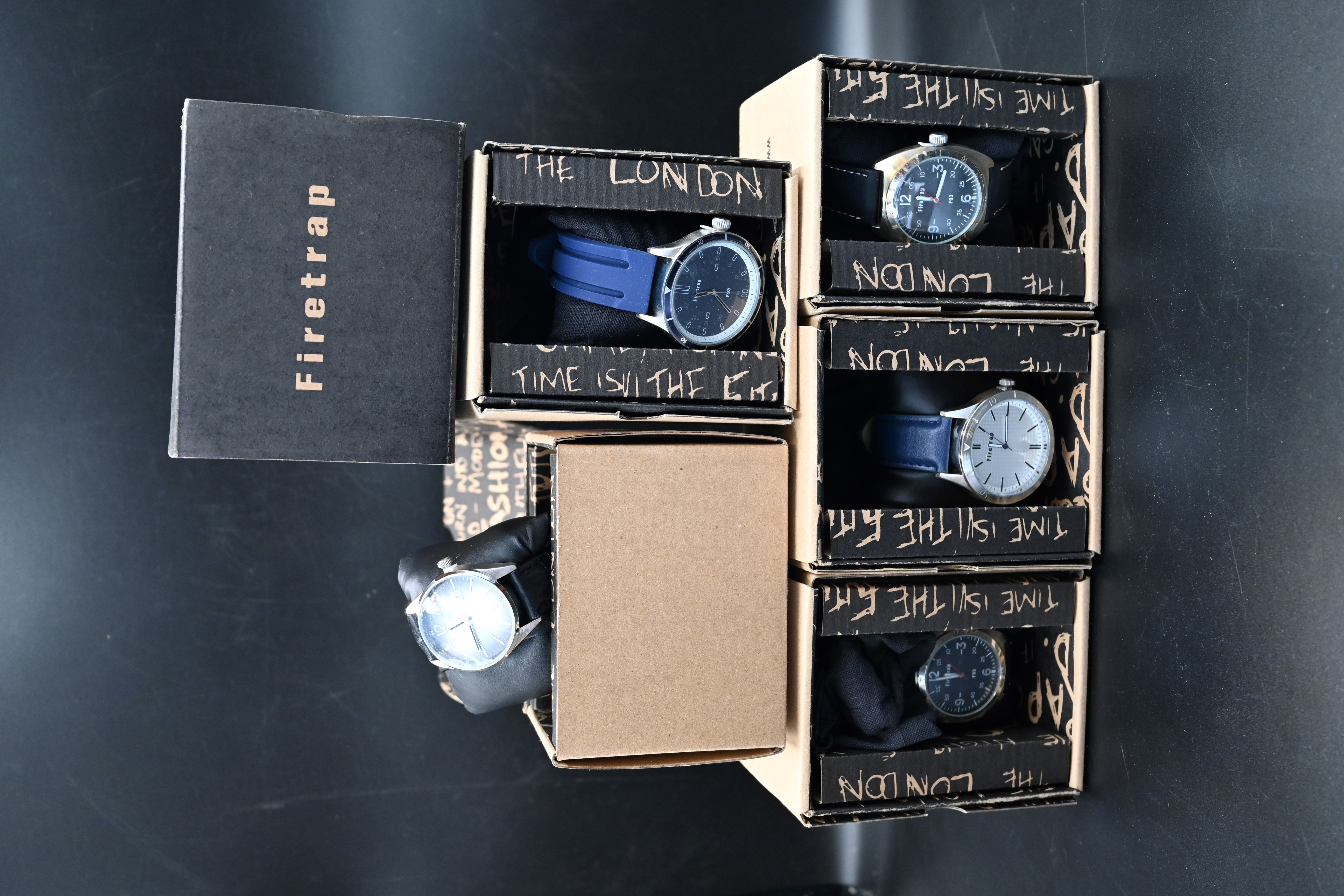 5 Firetrap watches, new from closing down stock, all boxed