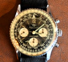 A gentlemen's stainless steel Breitling Navitimer AOPA Chronograph wrist watch with original receipt
