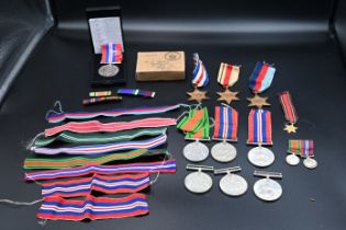 WW2 medals to incl 3x general service medals, 3x defence medals, 39/45 star, Africa star, France and