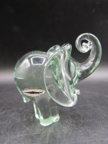 Glass elephant 12cmH