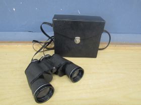 Pathescope binoculars in case