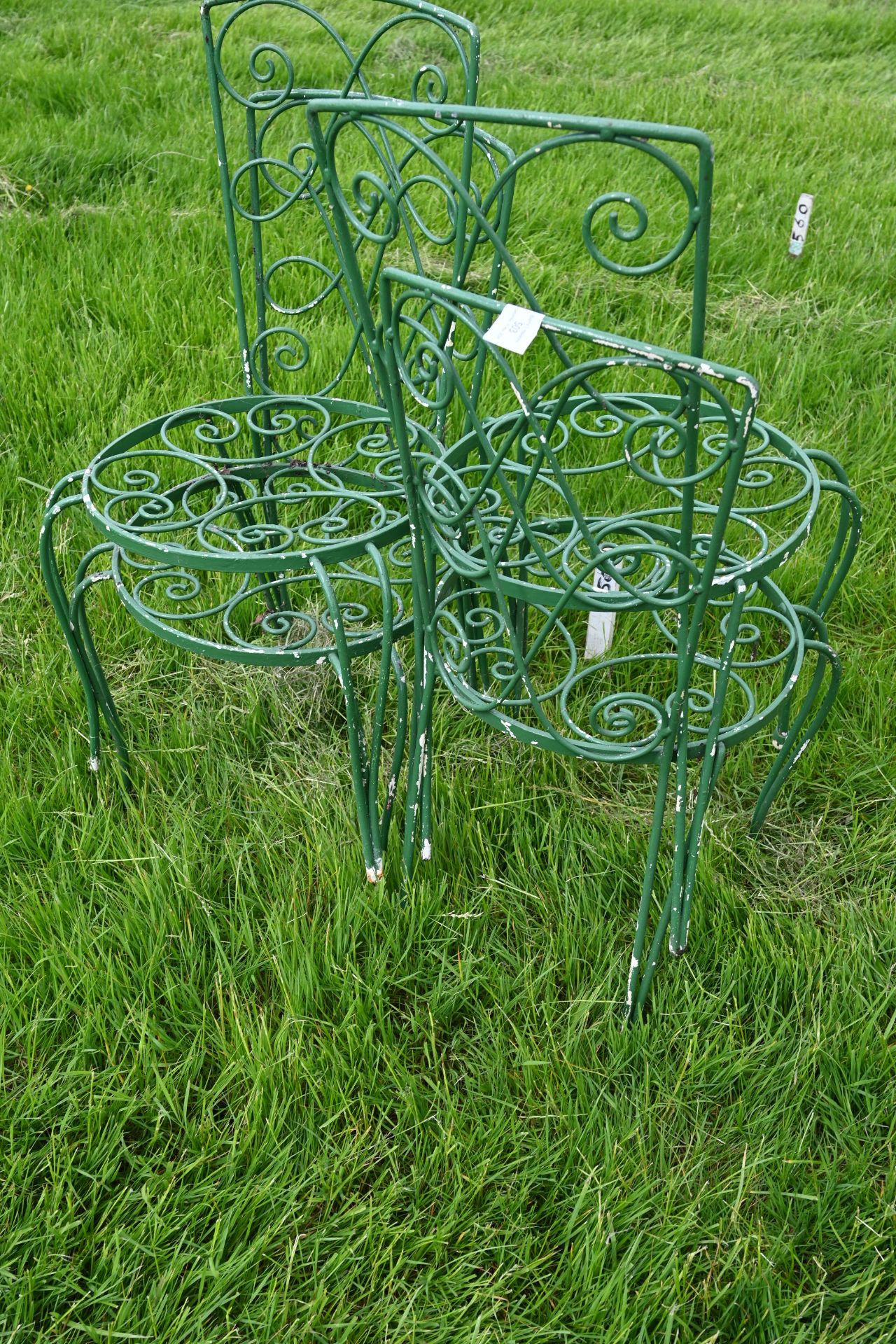 4 metal bistro/garden chairs