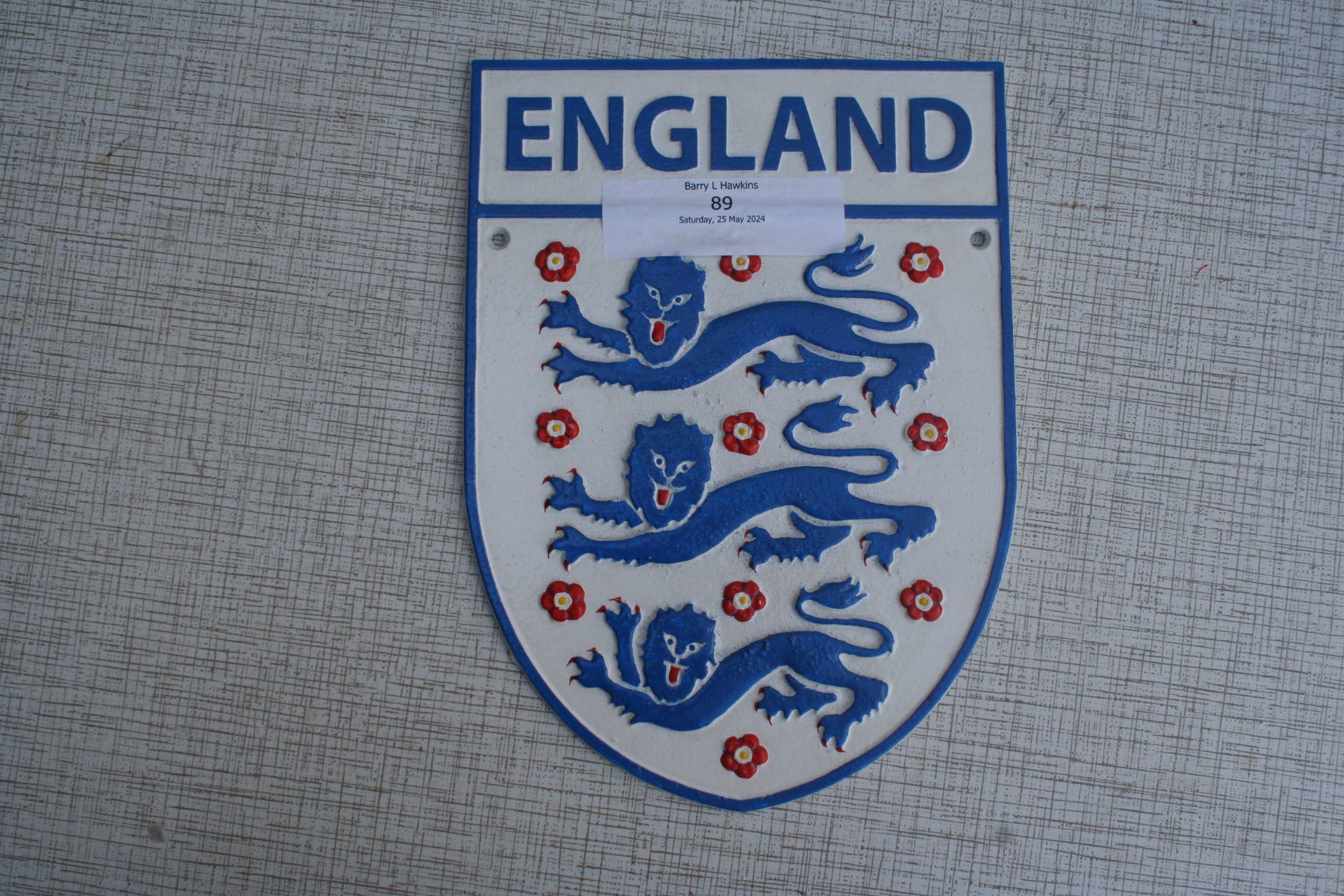 England football plaque